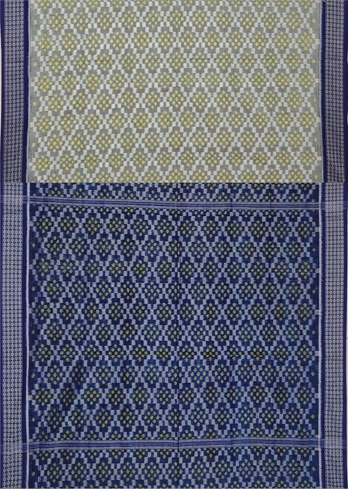 White & Yellow Bandha Pasapalli Saree | Odisha Handloom GI Tagged | Devnika