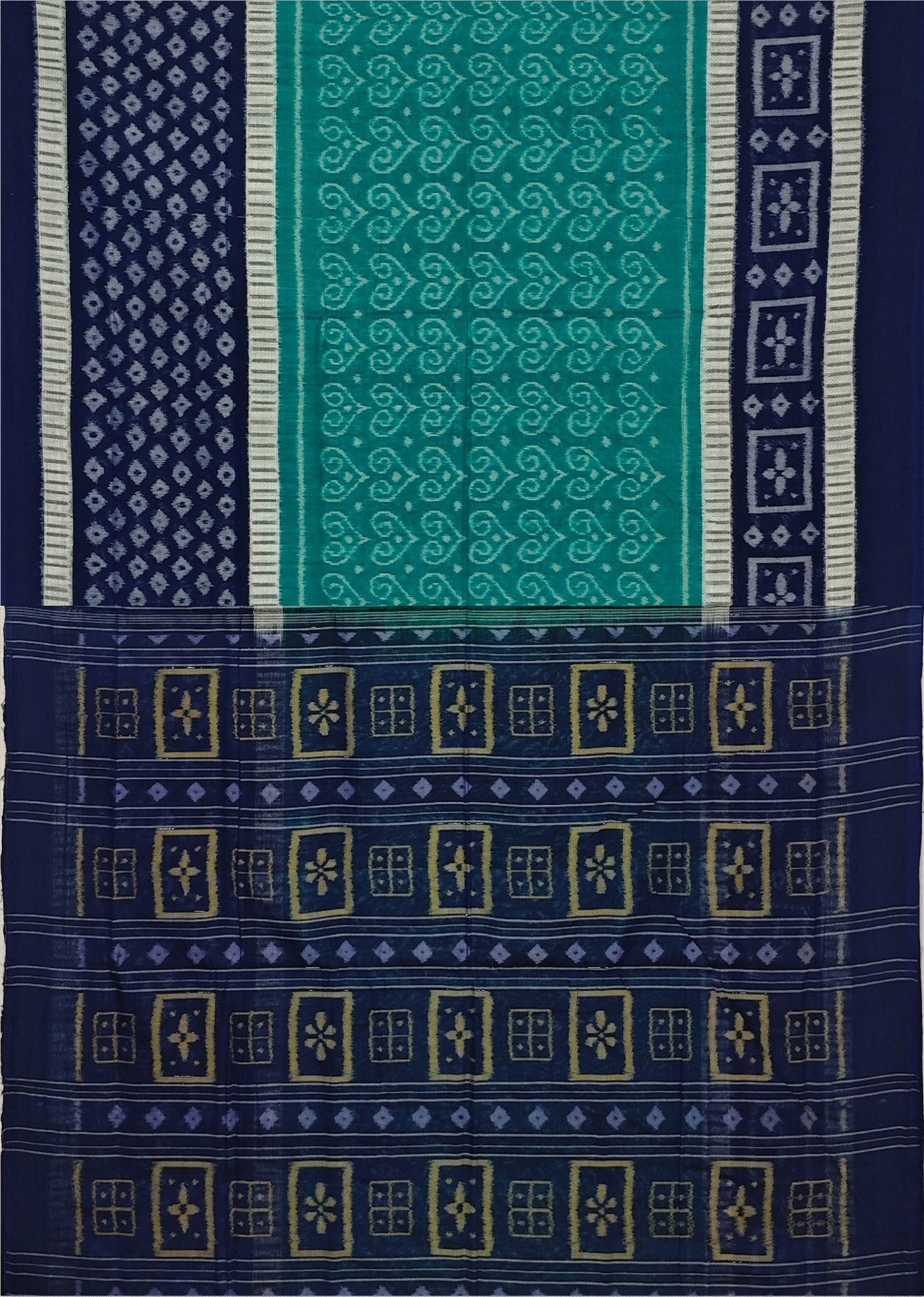 Teal Green Body Bandha Saree