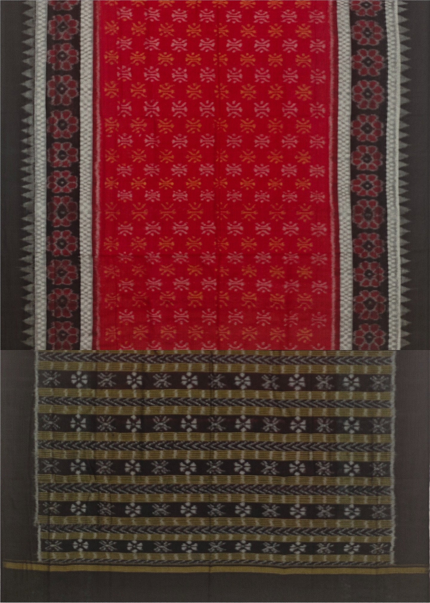 Red Body Bandha Saree