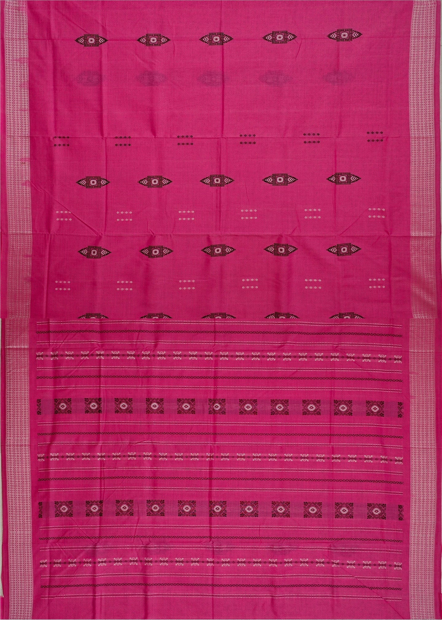 Pink Bomkai Butti Sambalapuri | Odisha Handloom GI Tagged | Devnika