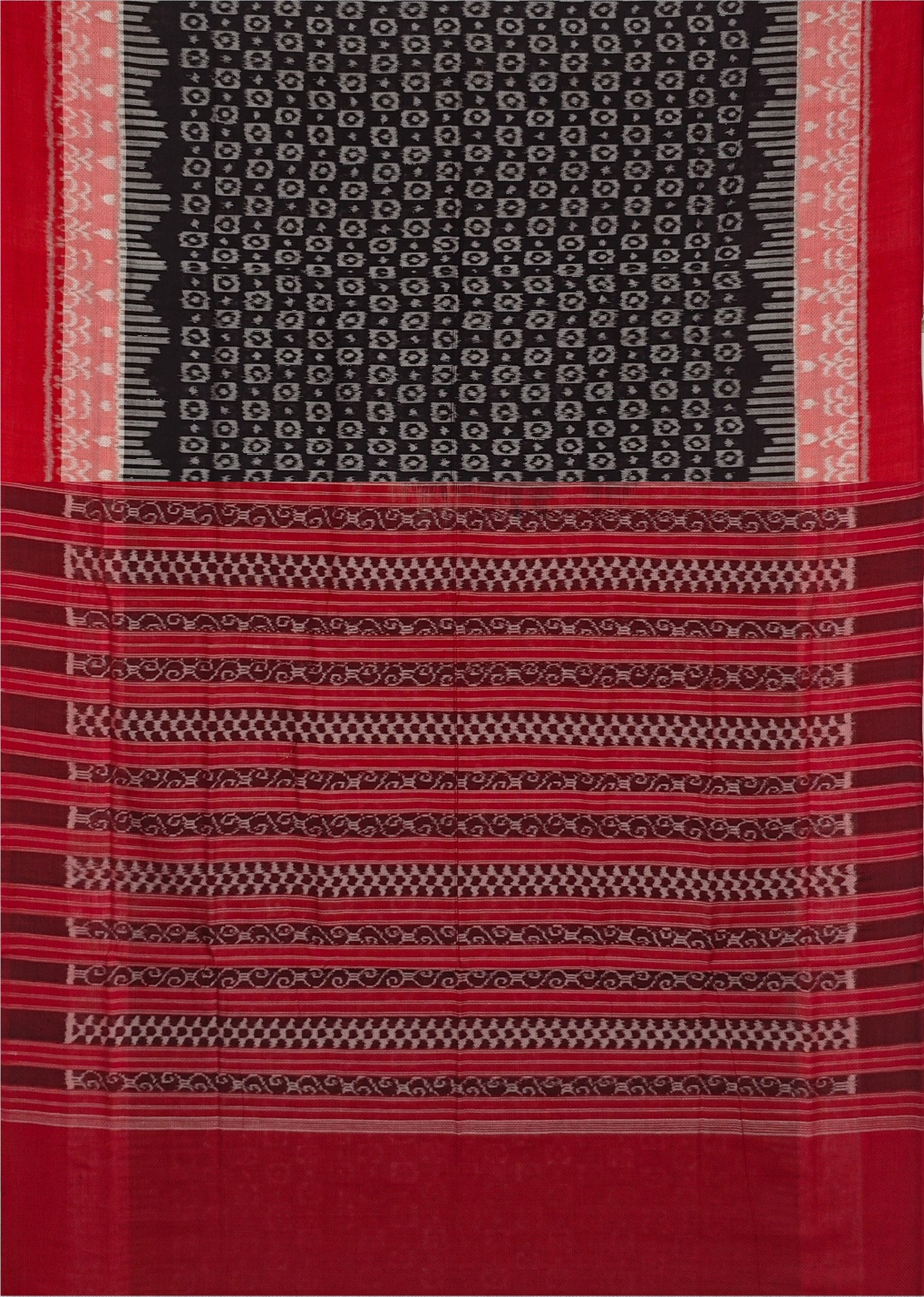 Dark Coffee Border Bandha Saree