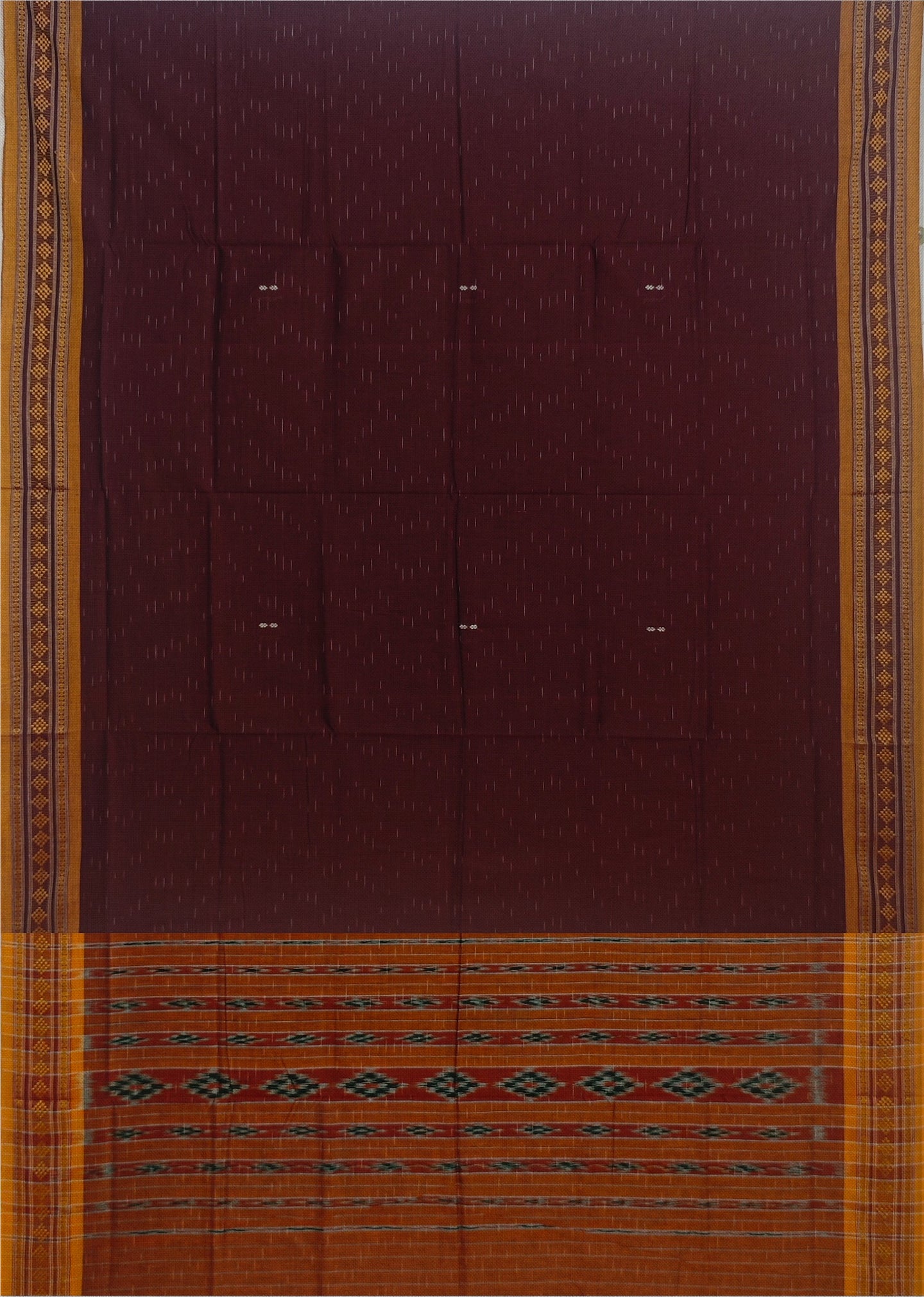 Light Coffee Bomkai Border Pasapalli Saree | Odisha Handloom GI Tagged | Devnika