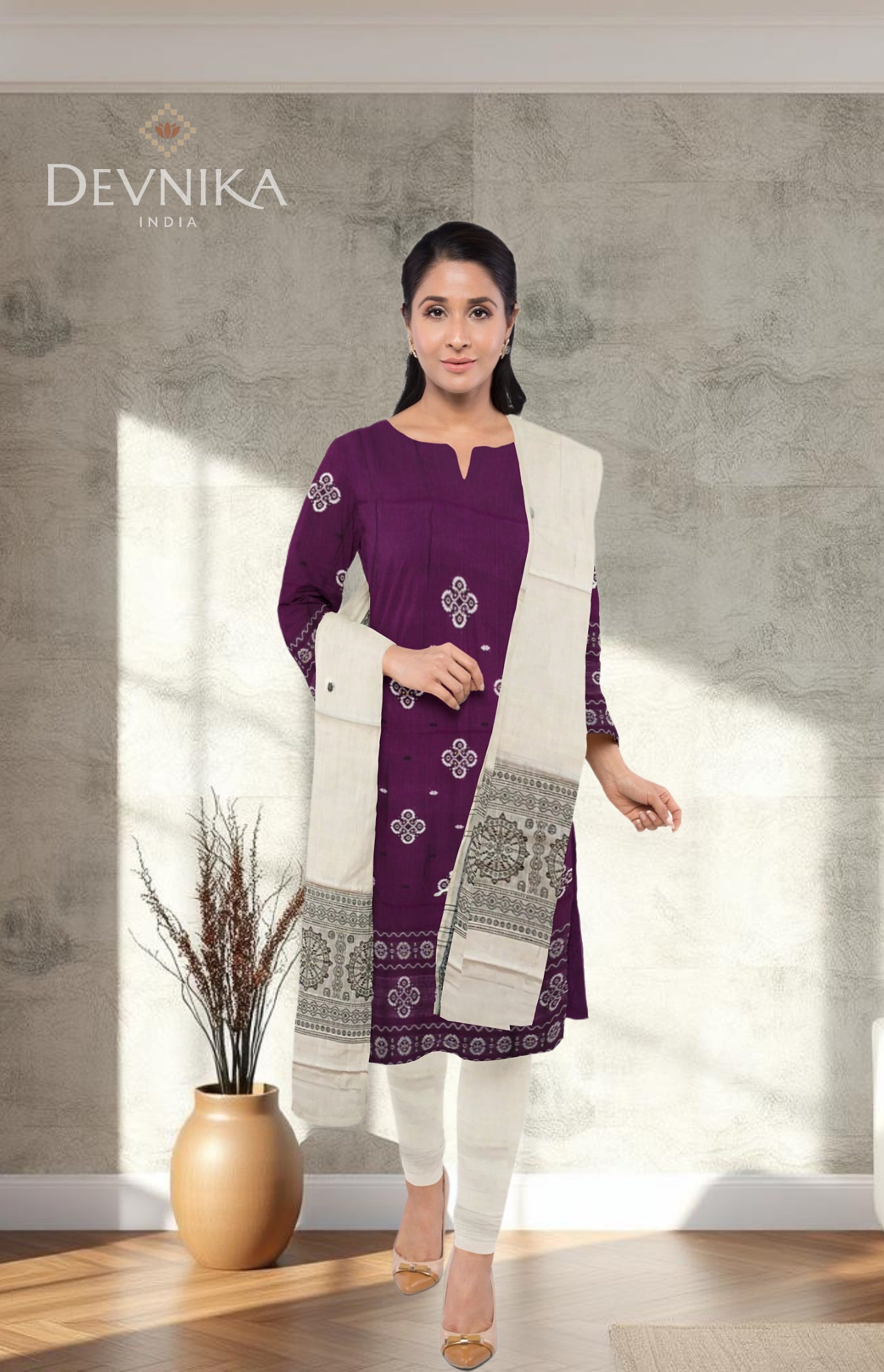 Purple Bomkai Dress Set