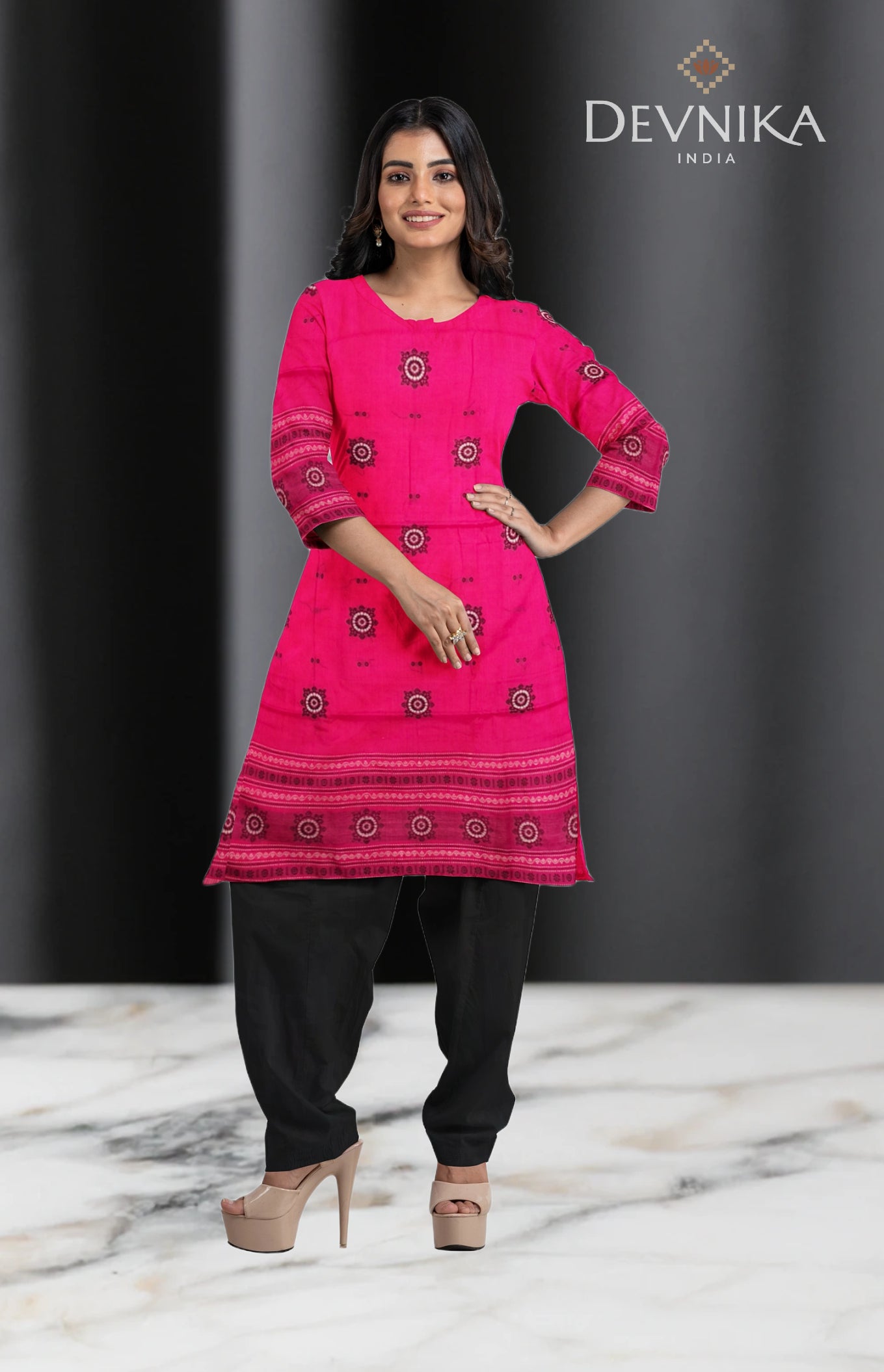 Pink Bomkai Dress Set