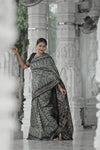 Grey Dhanpatri Khandua Pata Saree Silk | Odisha Handloom | Devnika