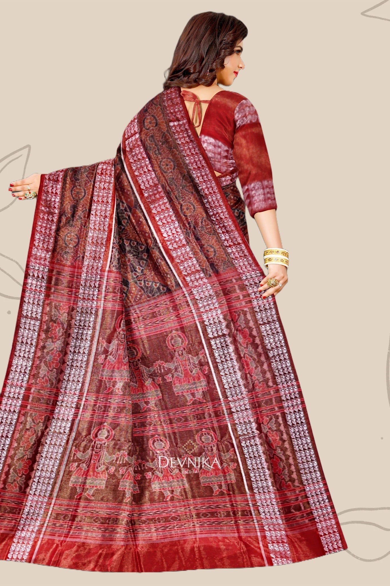 Golen Yellow Body Bandha Tissue Saree