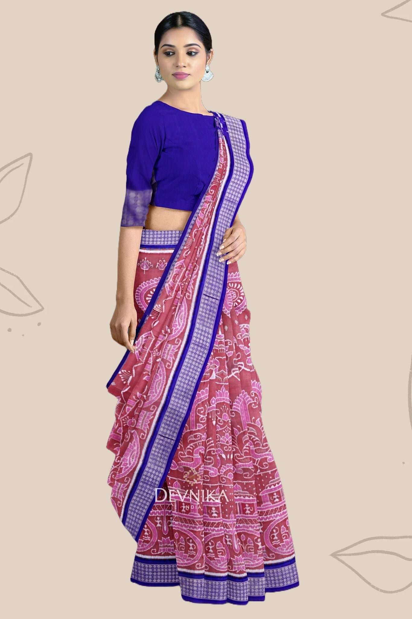 Swift Pink Traditional Body Bandha Saree