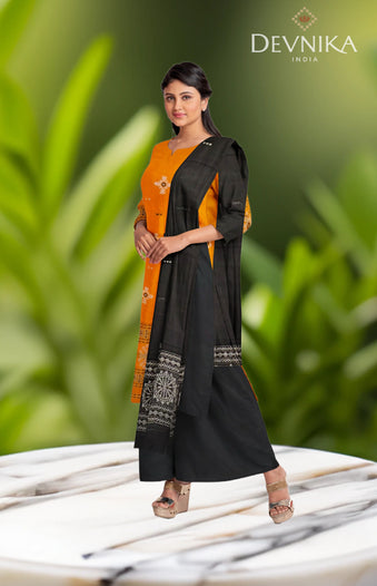 Yellow Bomkai Dress Set