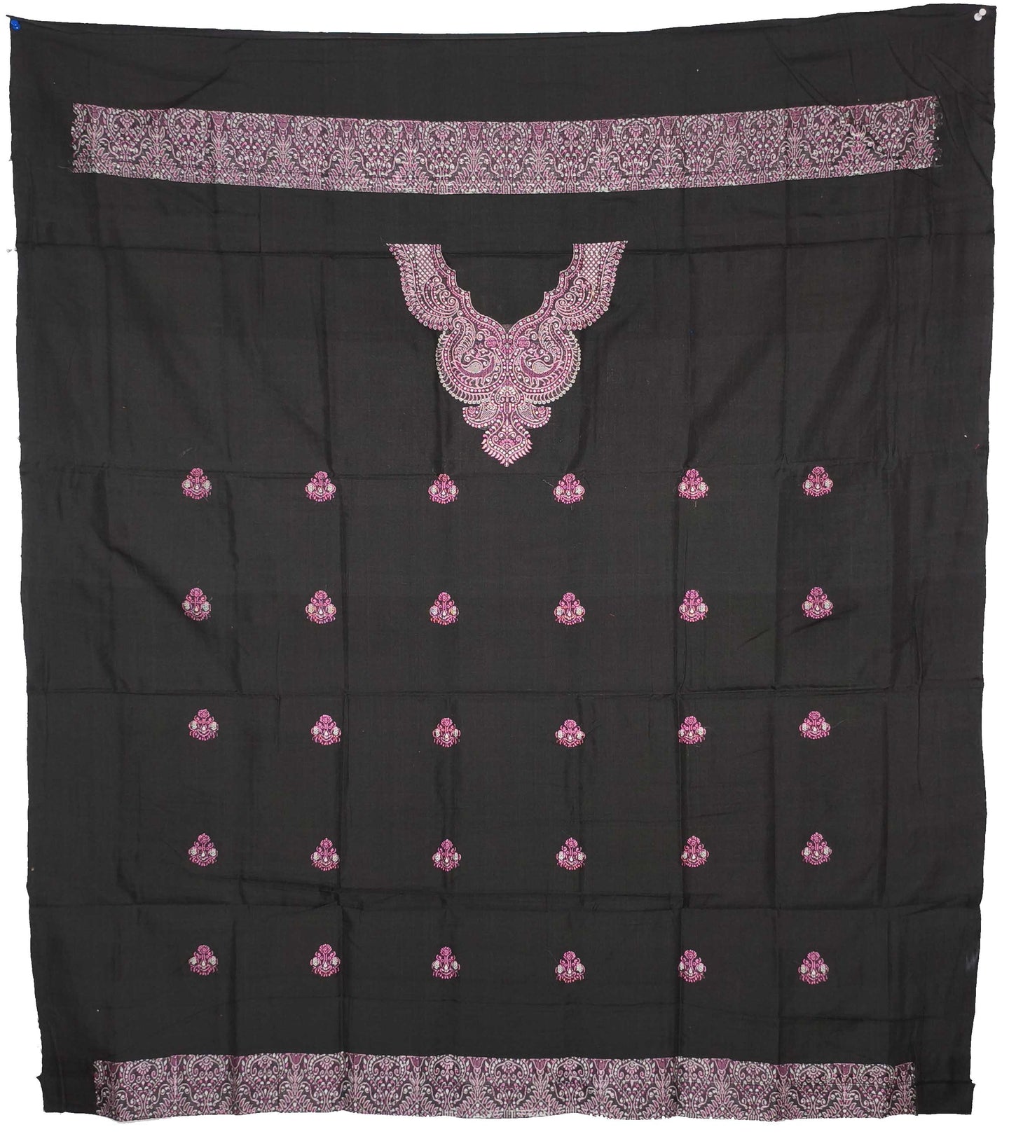 Black Bomkai Dress Set Necklace Design