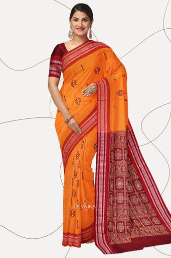 Golen Yellow Bomkai Saree