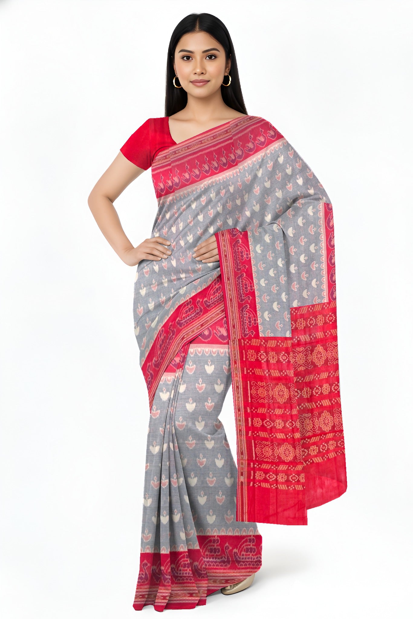 Blue Violate Mania Bandha Traditional Katiki Saree | Odisha Handloom GI Tagged | Devnika
