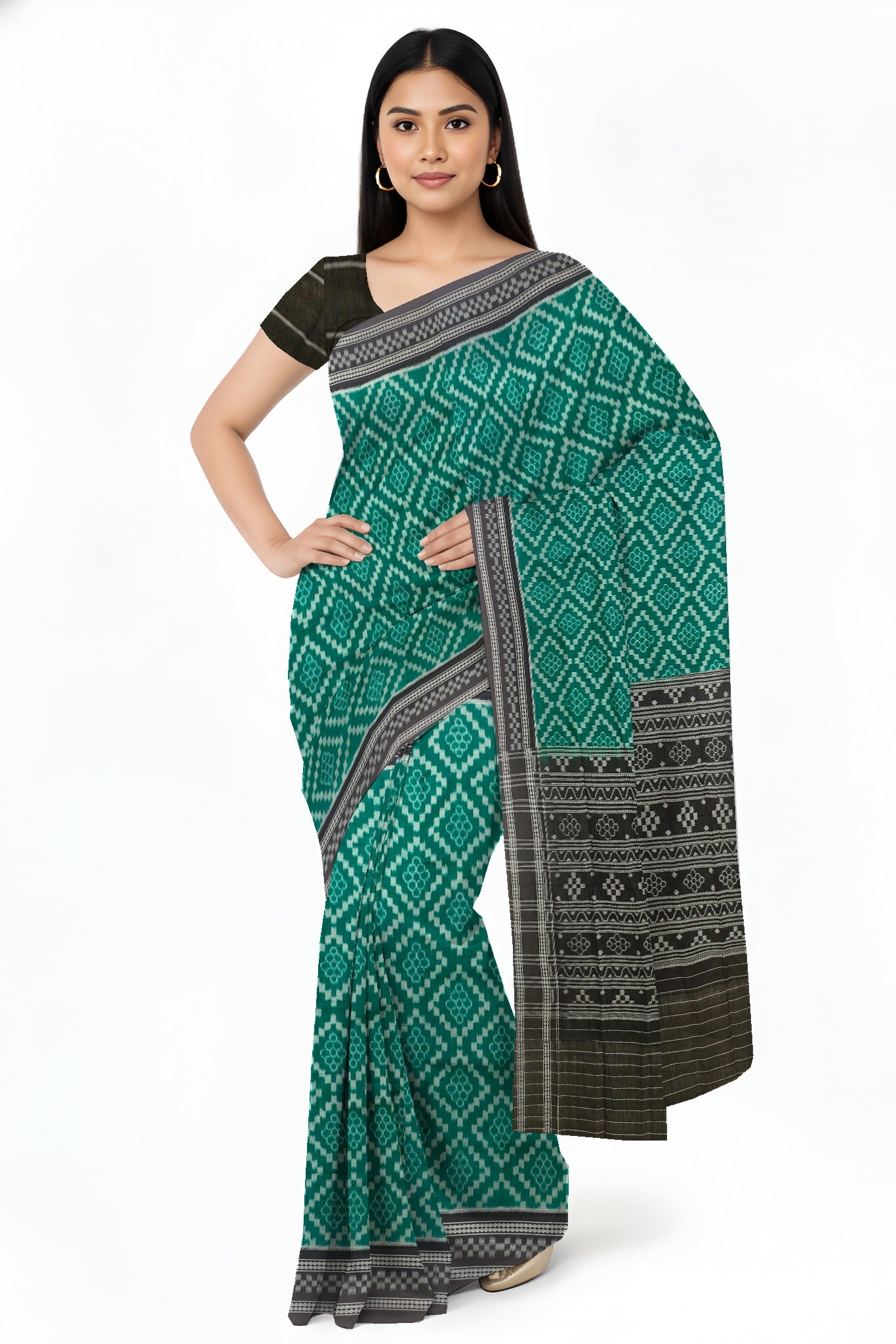 Green Traditional Body Bandha Saree
