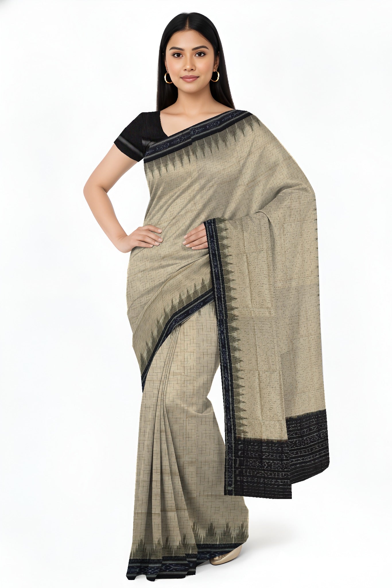 Chandan  Mania Bandha Traditional Katiki Saree | Odisha Handloom GI Tagged | Devnika