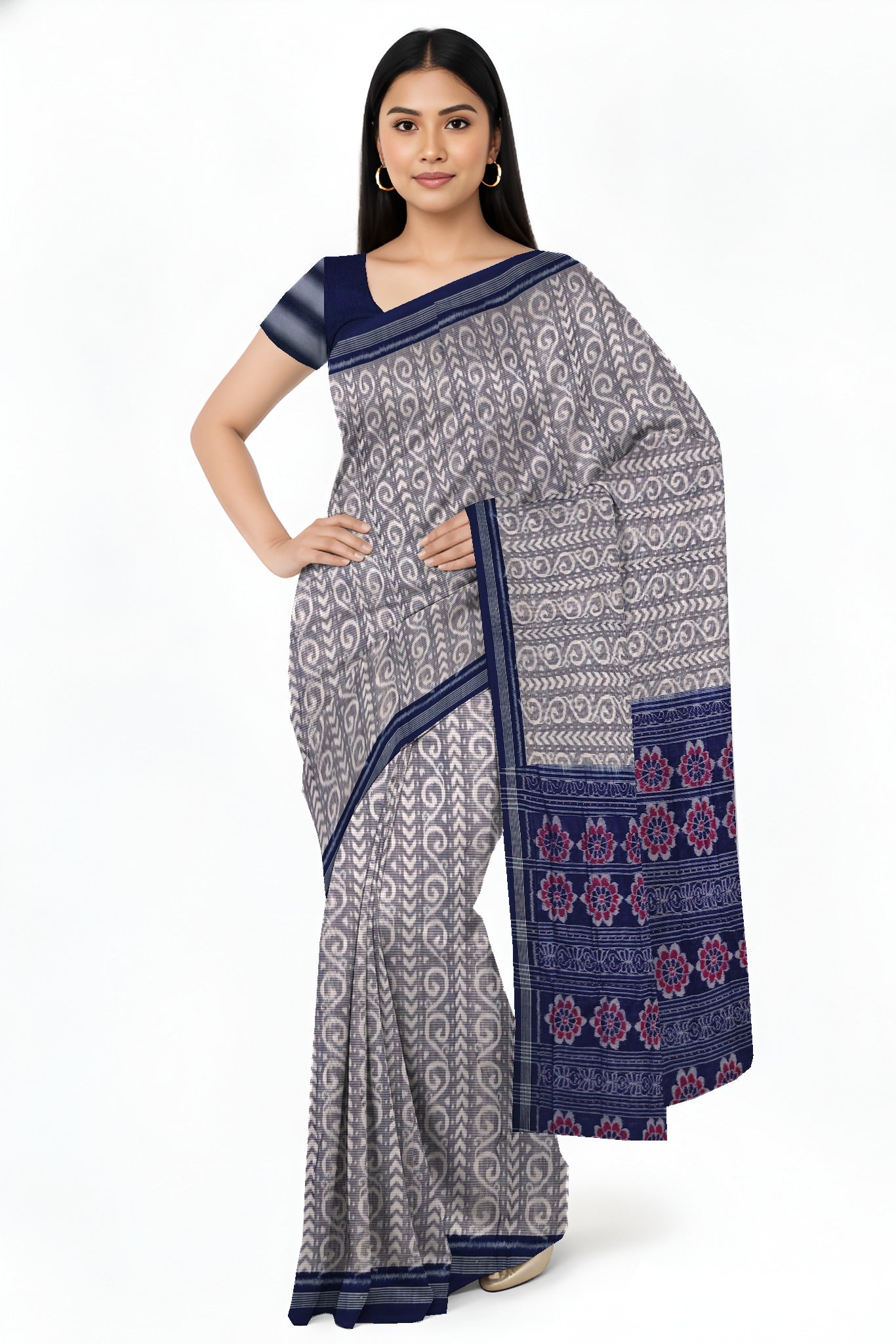 Light Blue Body Bandha Saree