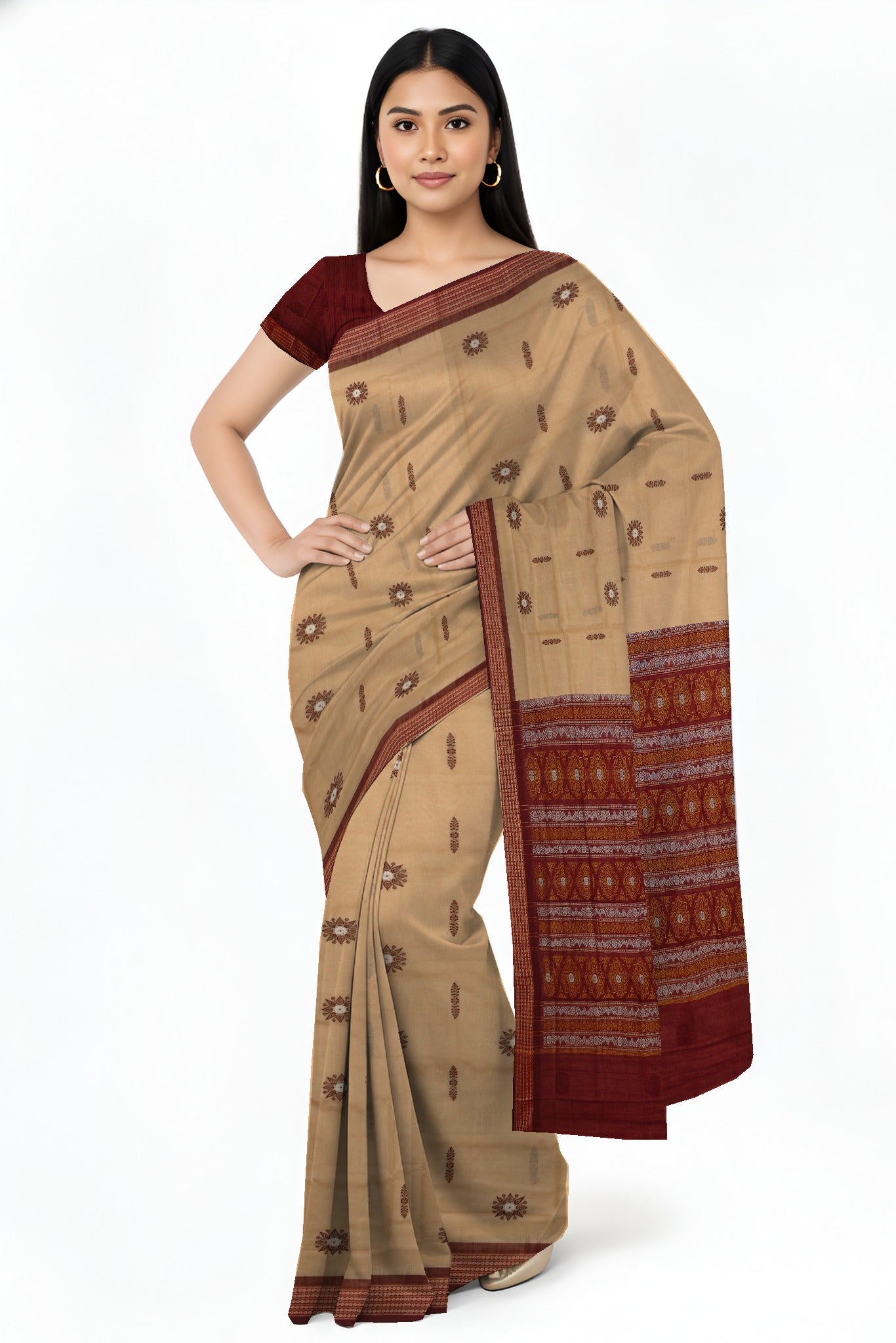 Chandan Bomkai Sambalapuri Saree