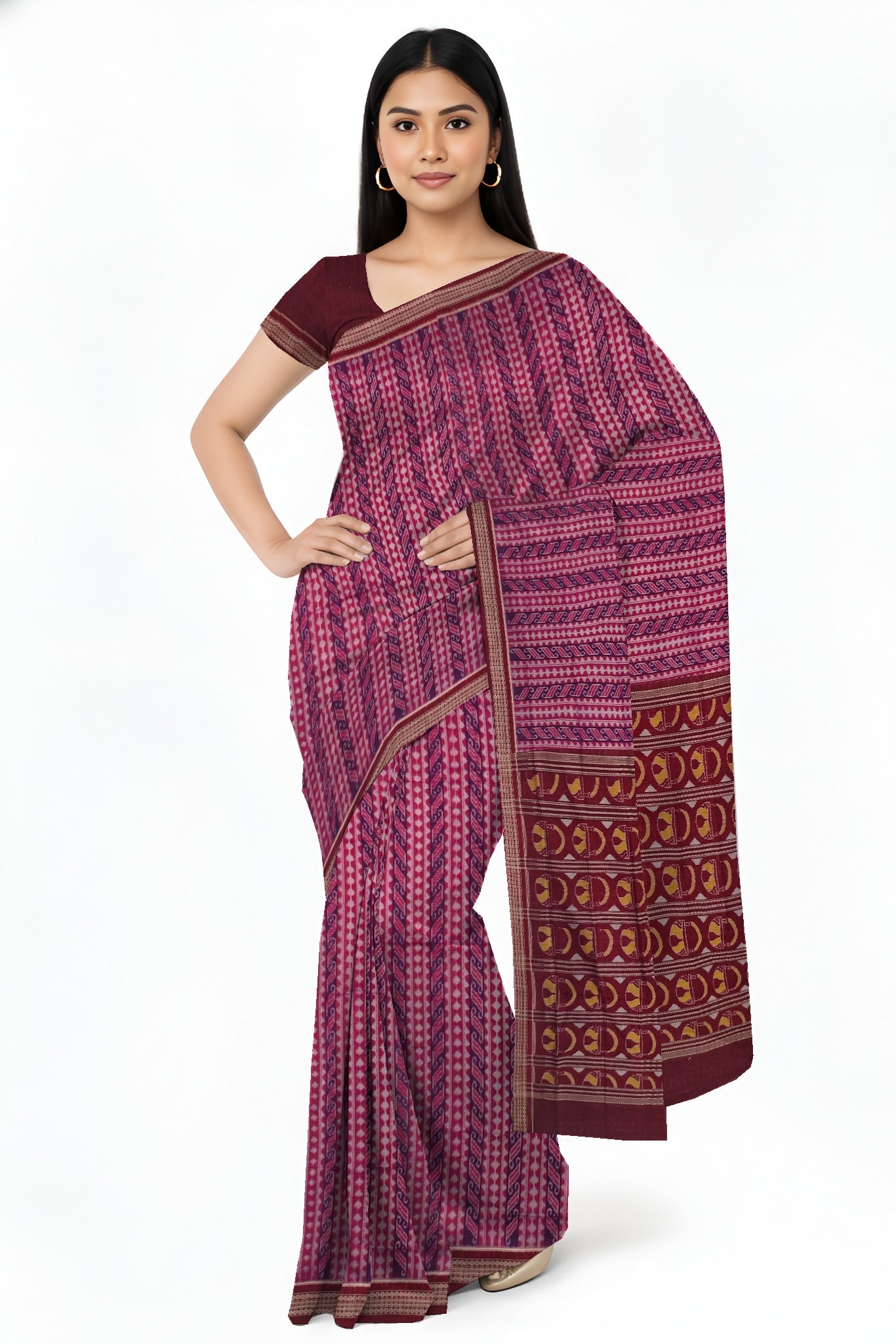 Deep Magenta Body Bandha Saree