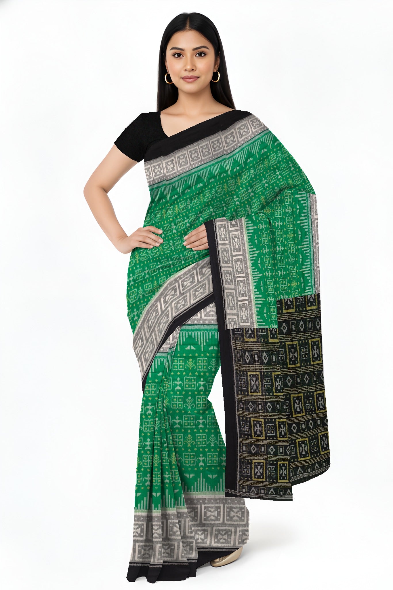 Green Body Bandha Saree