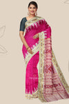 Hot Pink Big Temple Border Khandua Pata Saree