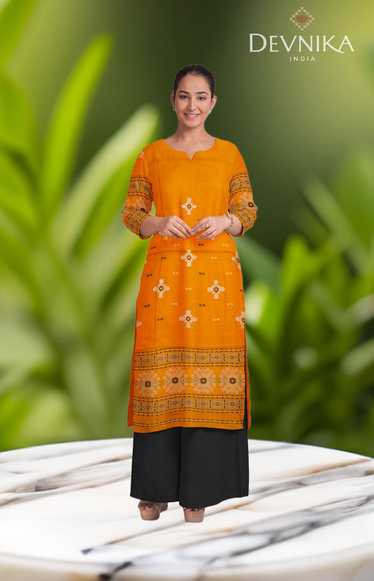 Yellow Bomkai Dress Set