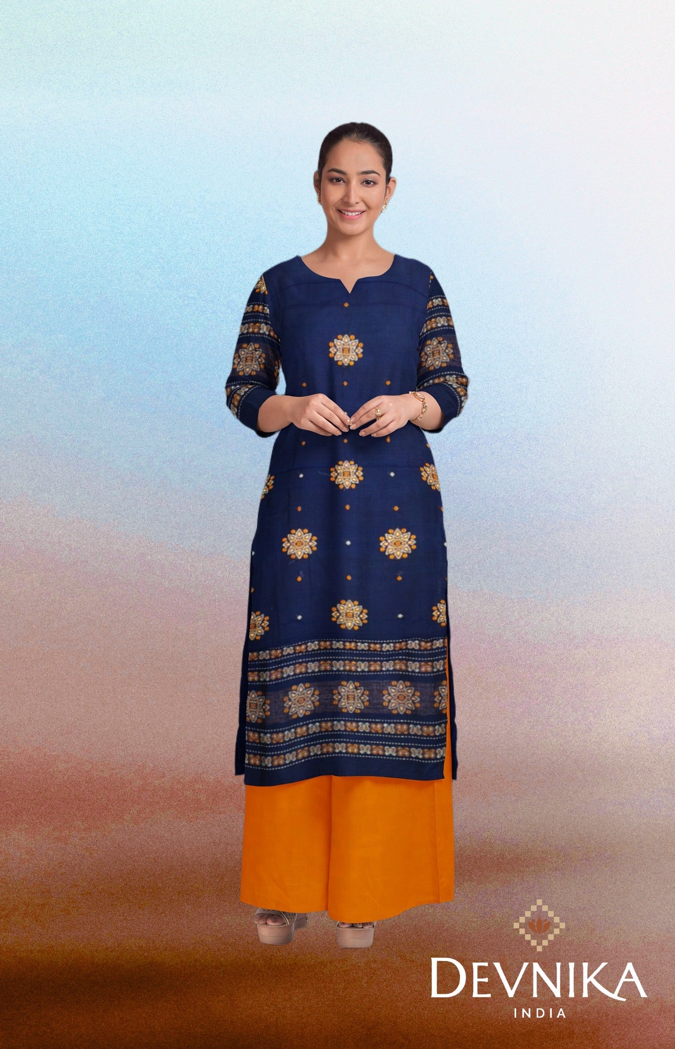 Blue Bomkai Dress Set