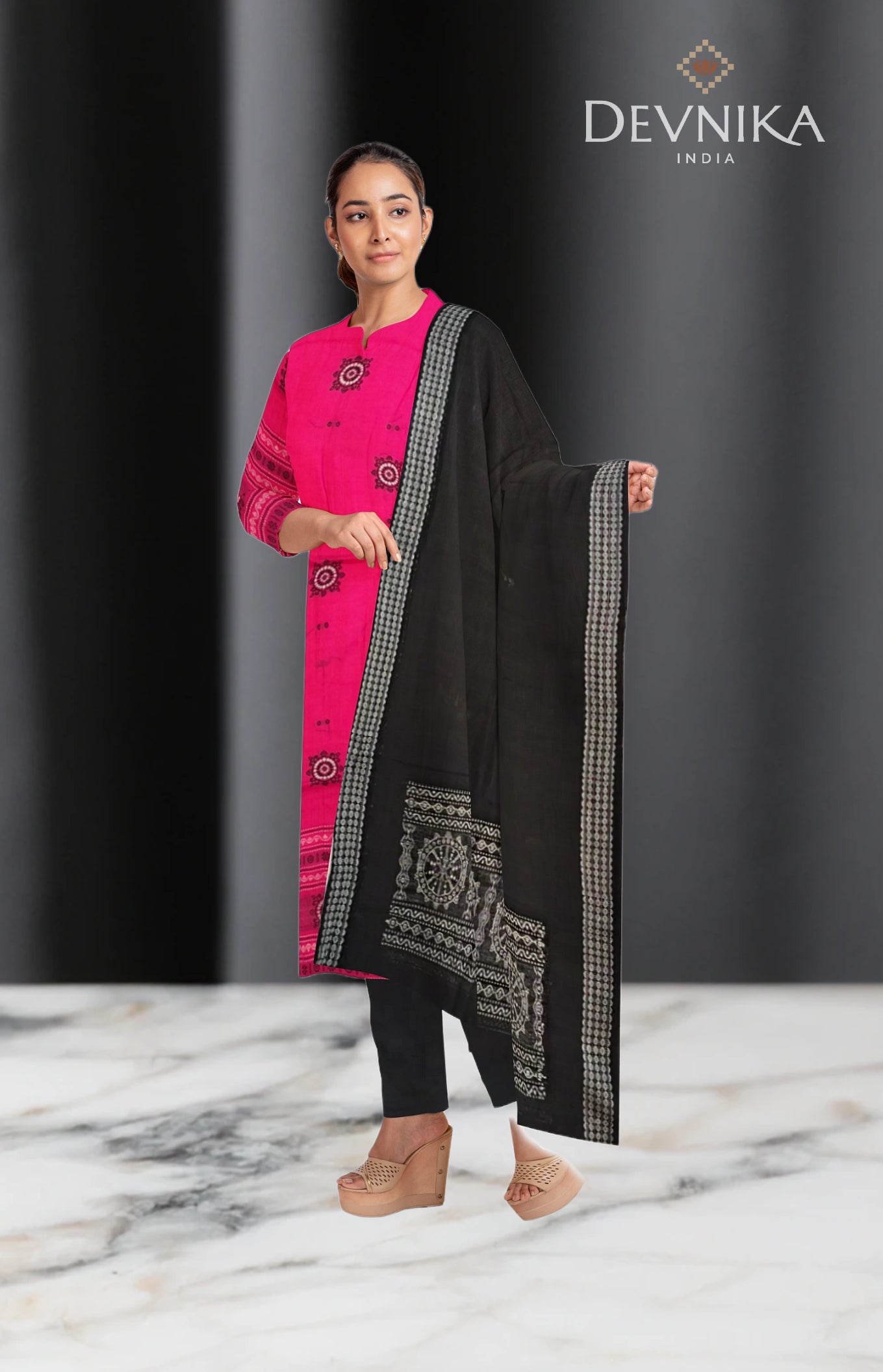 Pink Bomkai Dress Set