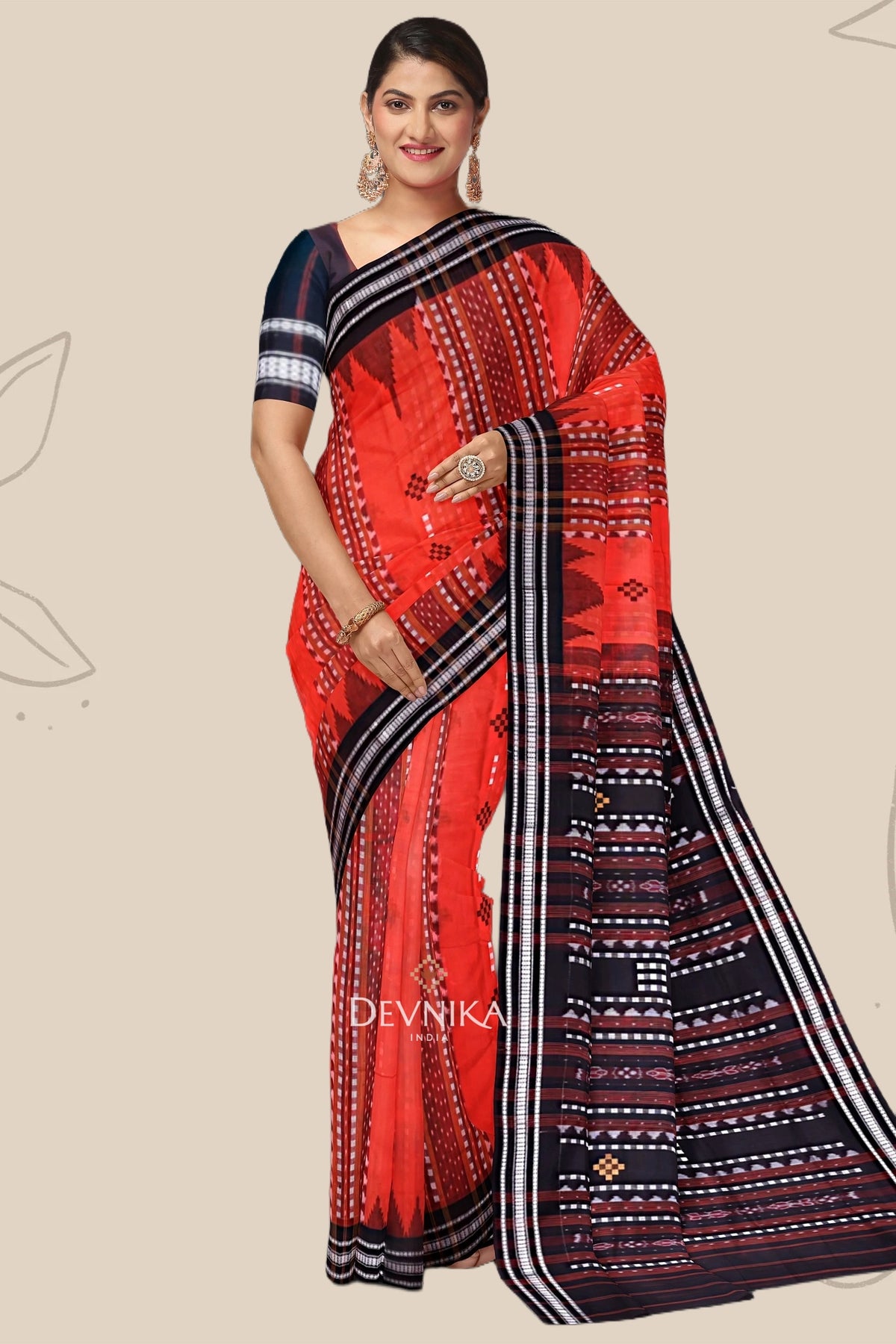 Orange Bapta Saree