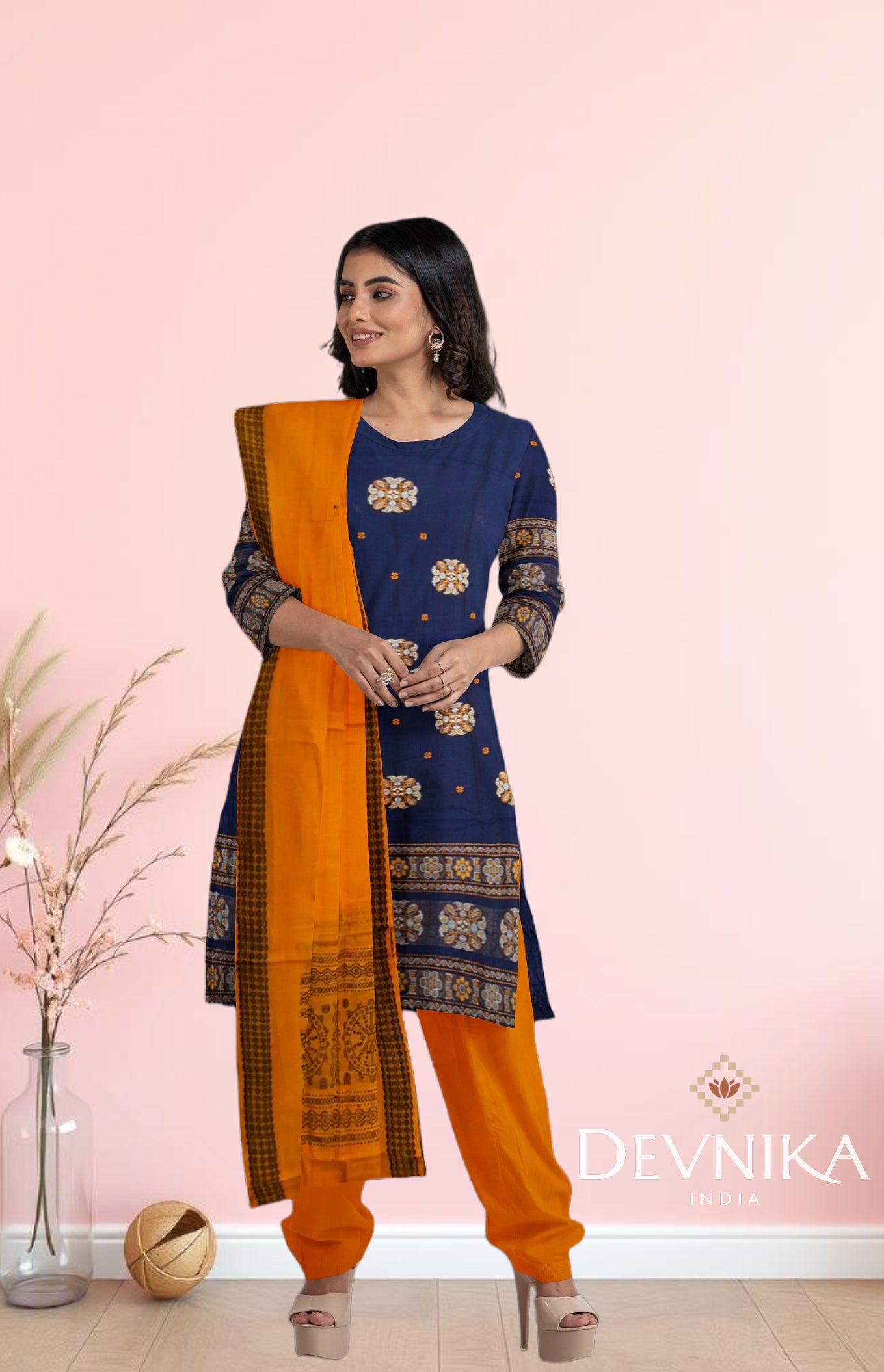 Blue Bomkai Dress Set