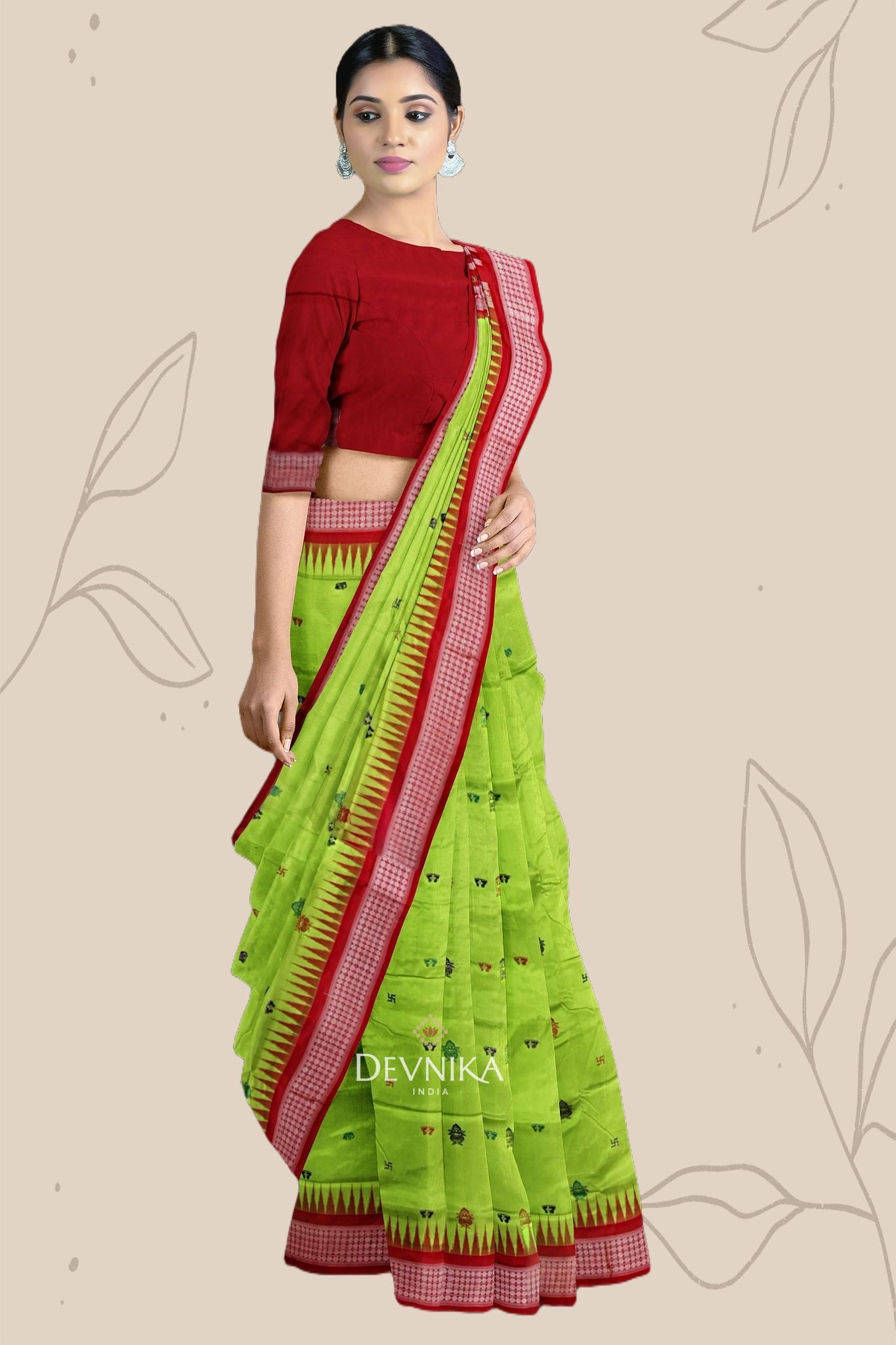 Fresh Green Maha Laxmi Saree