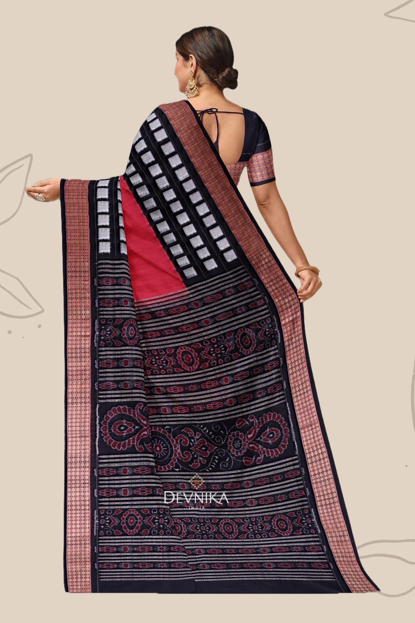 Red Border Pasapalli Saree