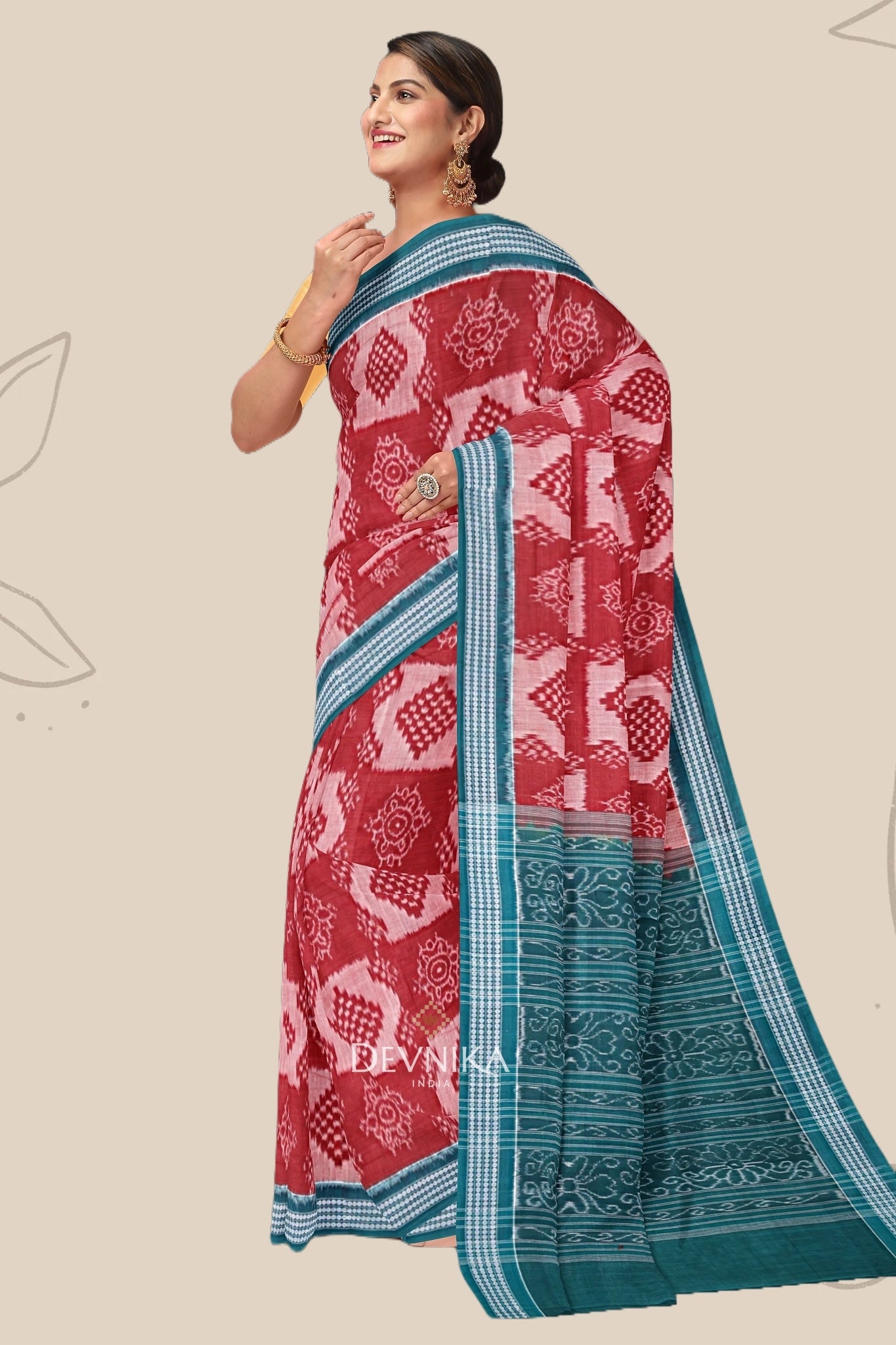 Brown Body Bandha Saree