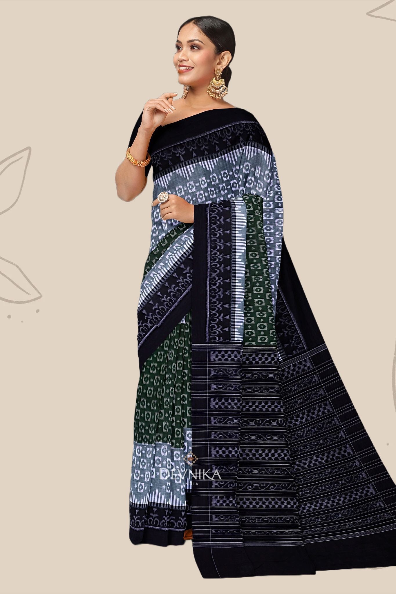 Green Body Bandha Saree