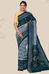 Light Sea Green Body Bandha Handloom Cotton Saree | Odisha Handloom | Devnika