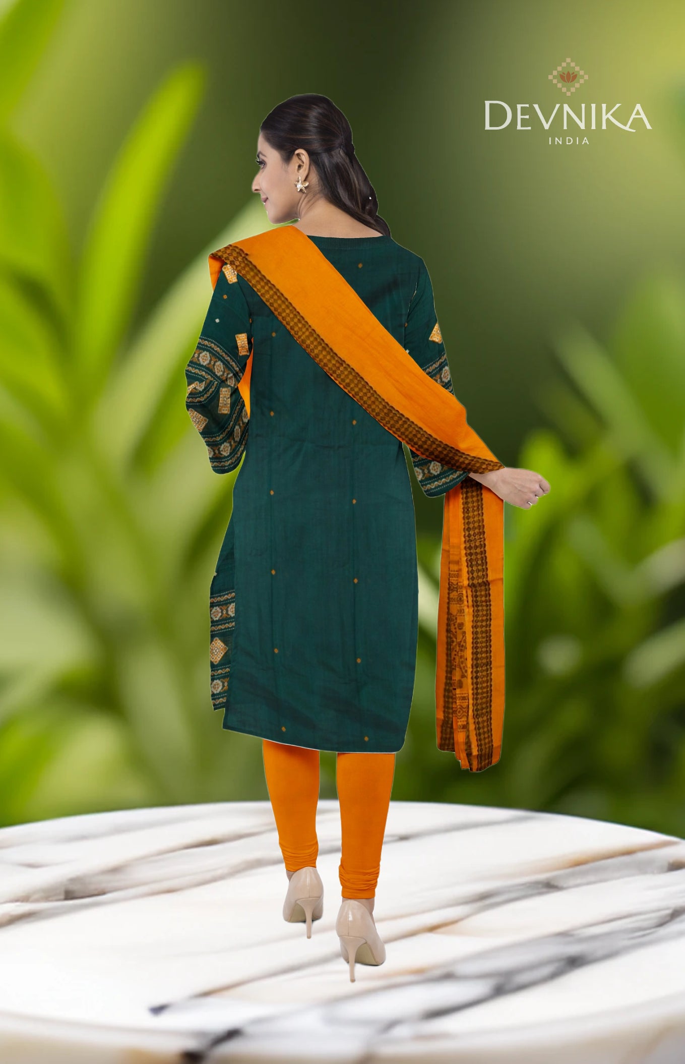 Green Bomkai Dress Set