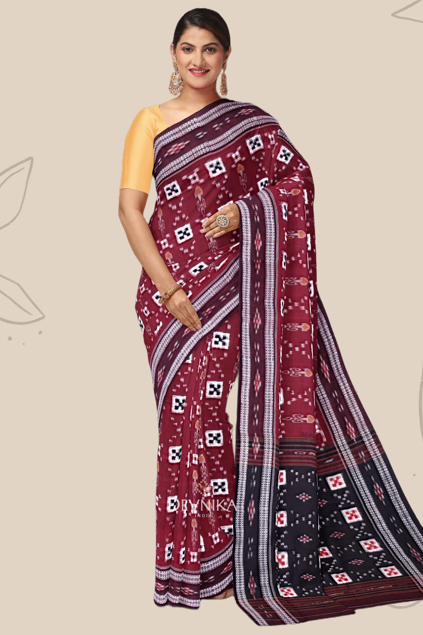 Maroon Body Pasapalli Saree