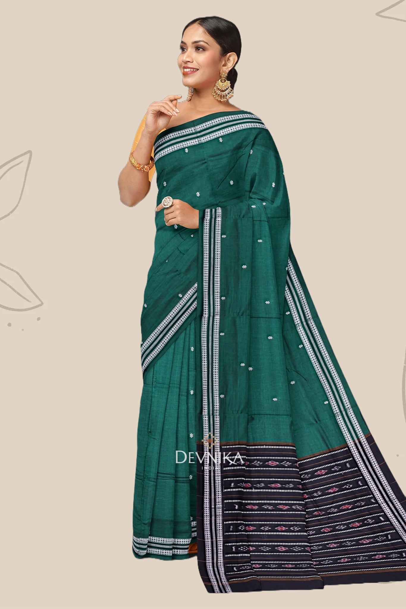 Green Mini Butti Saree