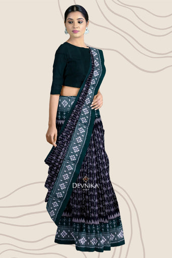 Dark Blue Teracota Bandha Saree
