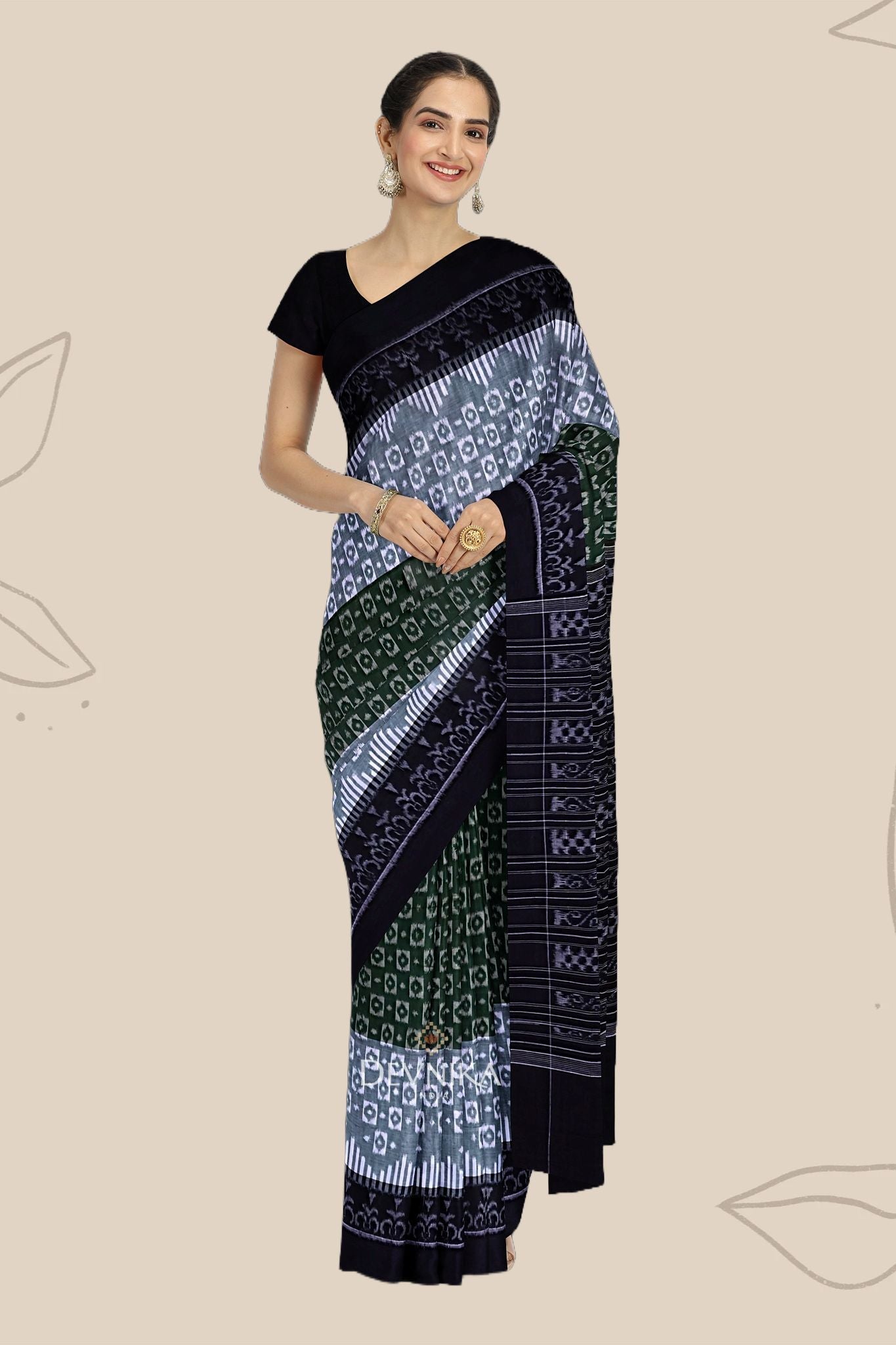 Green Body Bandha Saree