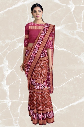 Bronze Bandha Pasapalli Saree I Odisha Handloom GI Tagged | Devnika
