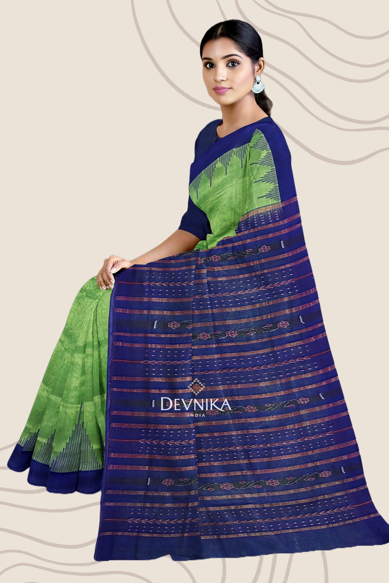 Green Big Temple Border(Bapta)