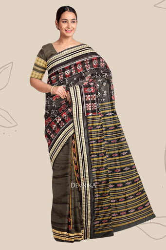 Black And Maroon Body Bandha Saree(Patli)