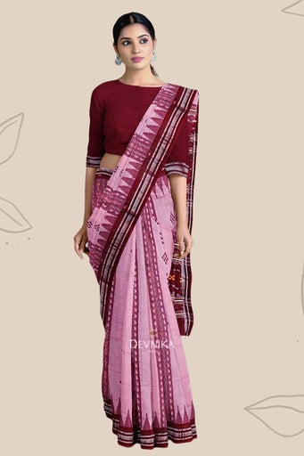 Hot Pink And Dark Violet Body Bandha Saree