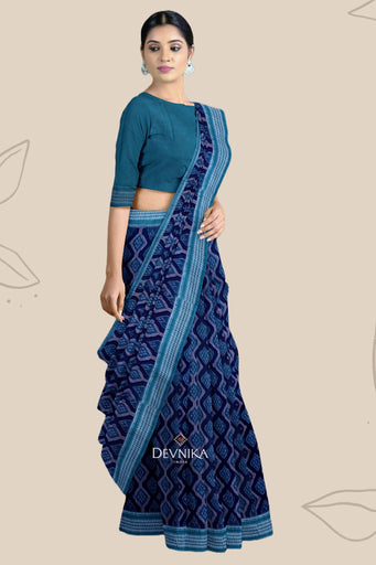 Dark Blue Body Bandha Saree