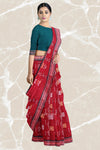Maroon Bomkai Handloom Cotton Saree | Odisha Handloom | Devnika