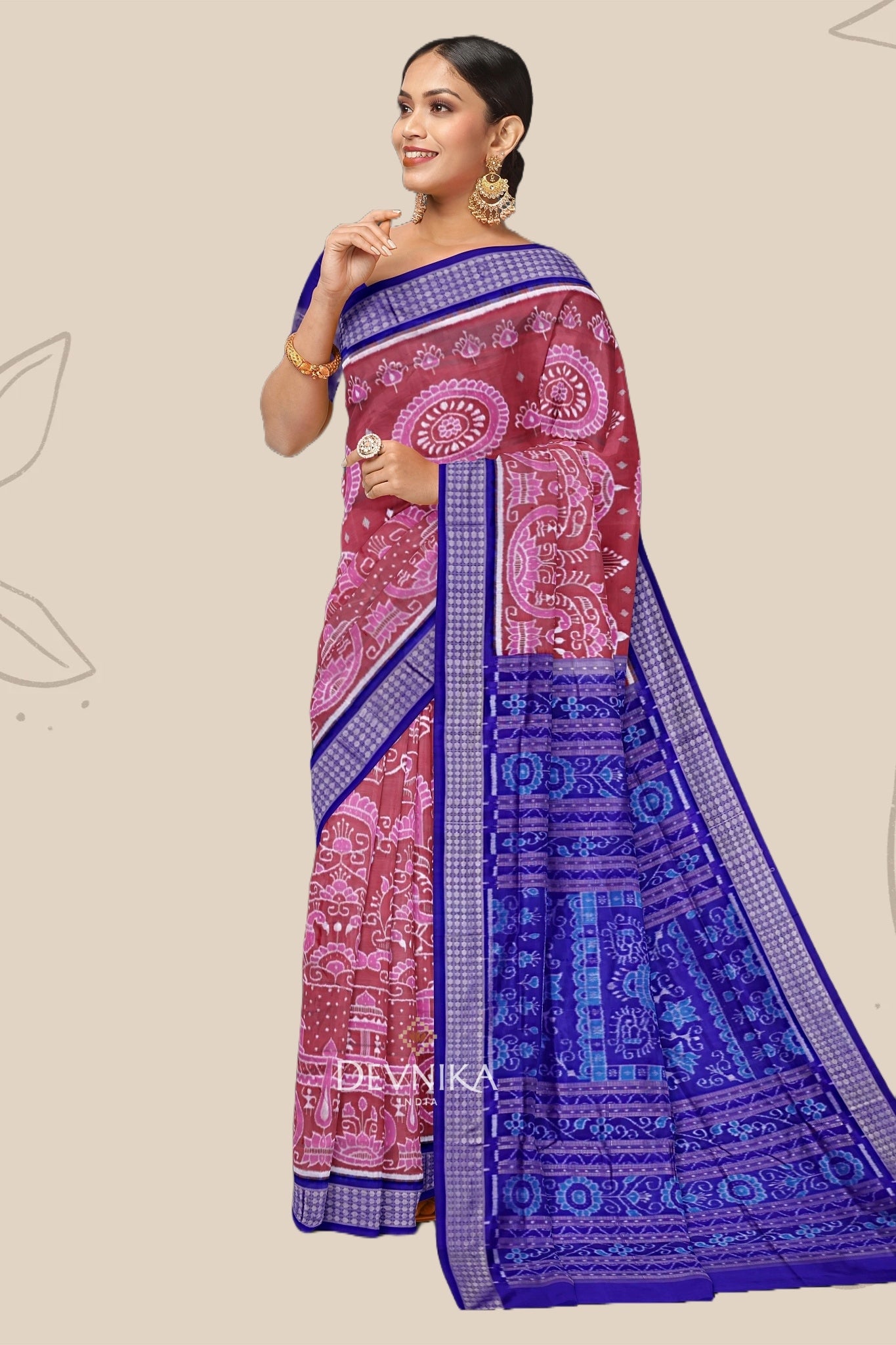 Swift Pink Traditional Body Bandha Saree