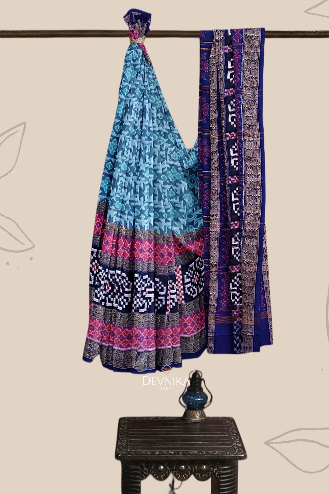 Cyan Bandha Pasapalli Saree