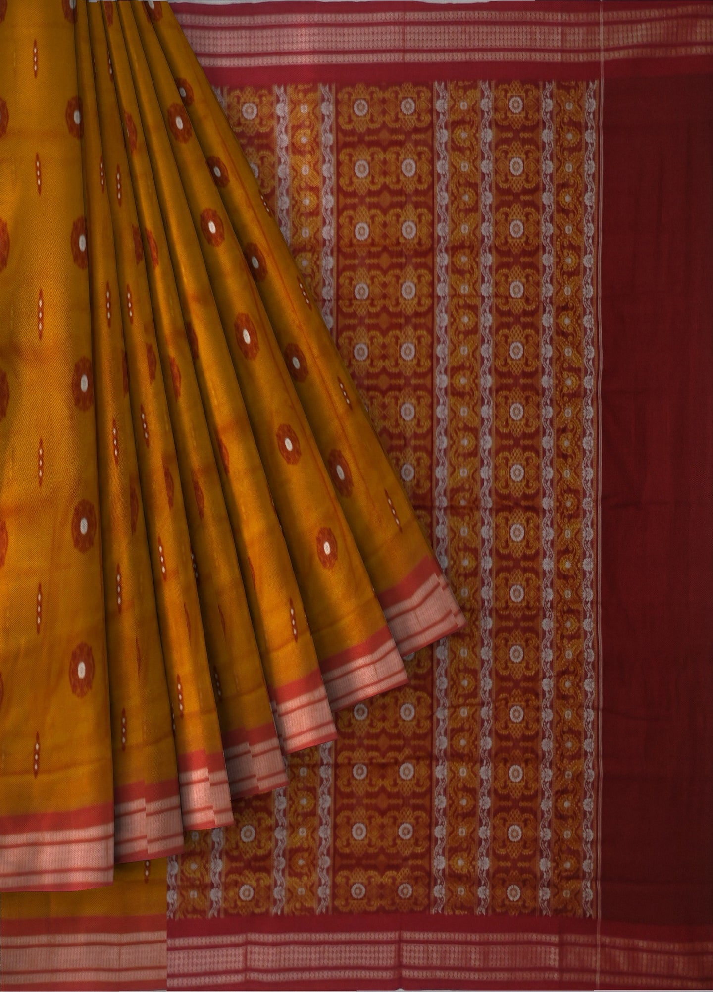Deep Brown Bomkai Sambalapuri Saree