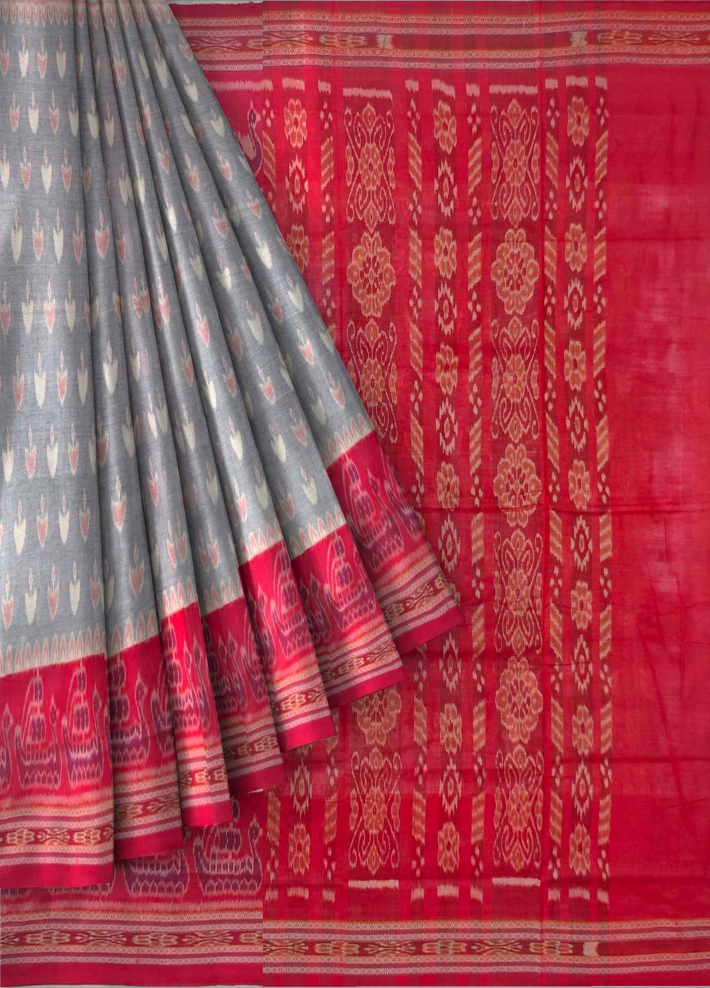 Blue Violate Mania Bandha Traditional Katiki Saree | Odisha Handloom GI Tagged | Devnika