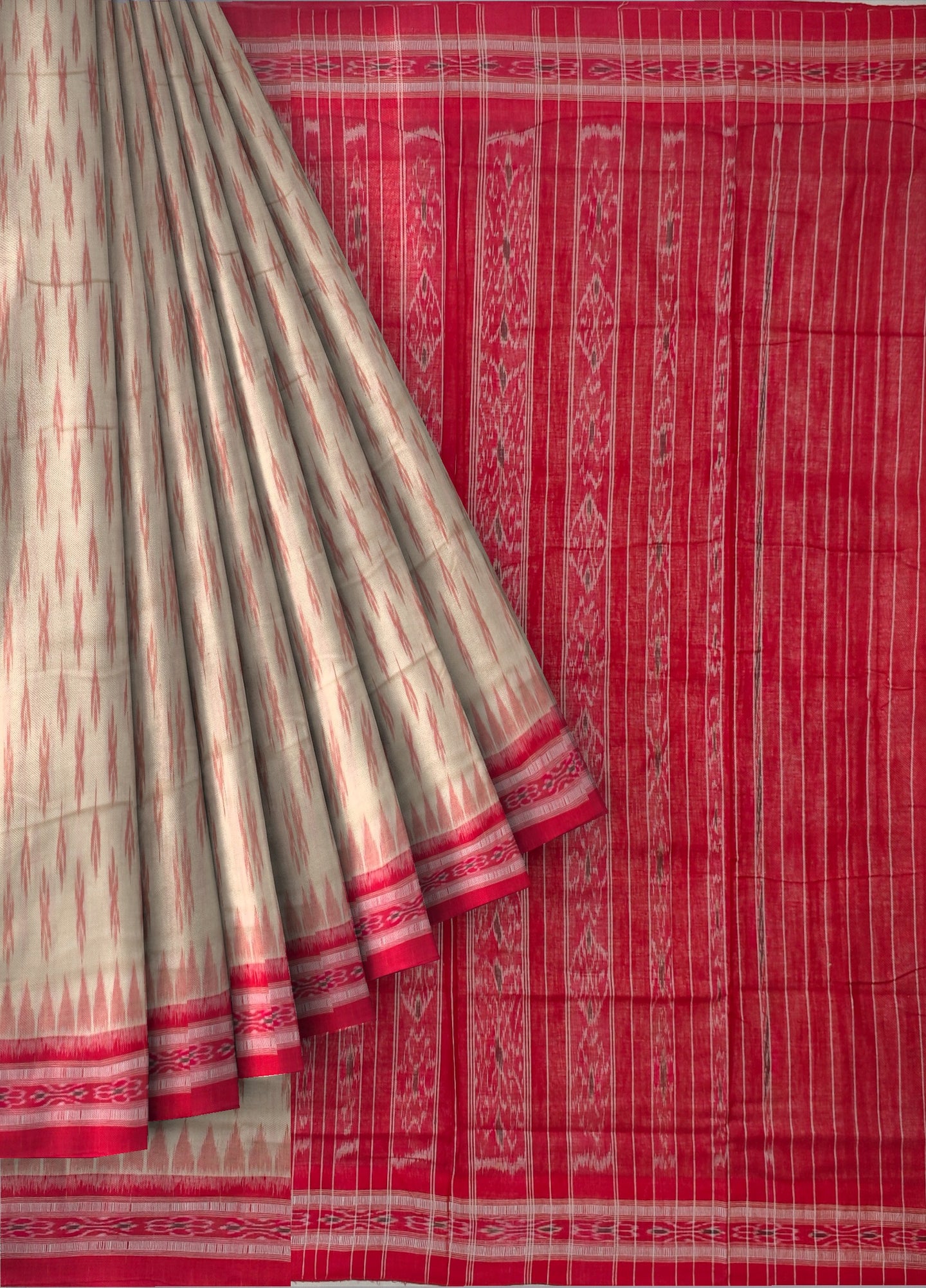 Chandan Mania Bandha Traditional Katiki Saree | Odisha Handloom GI Tagged | Devnika