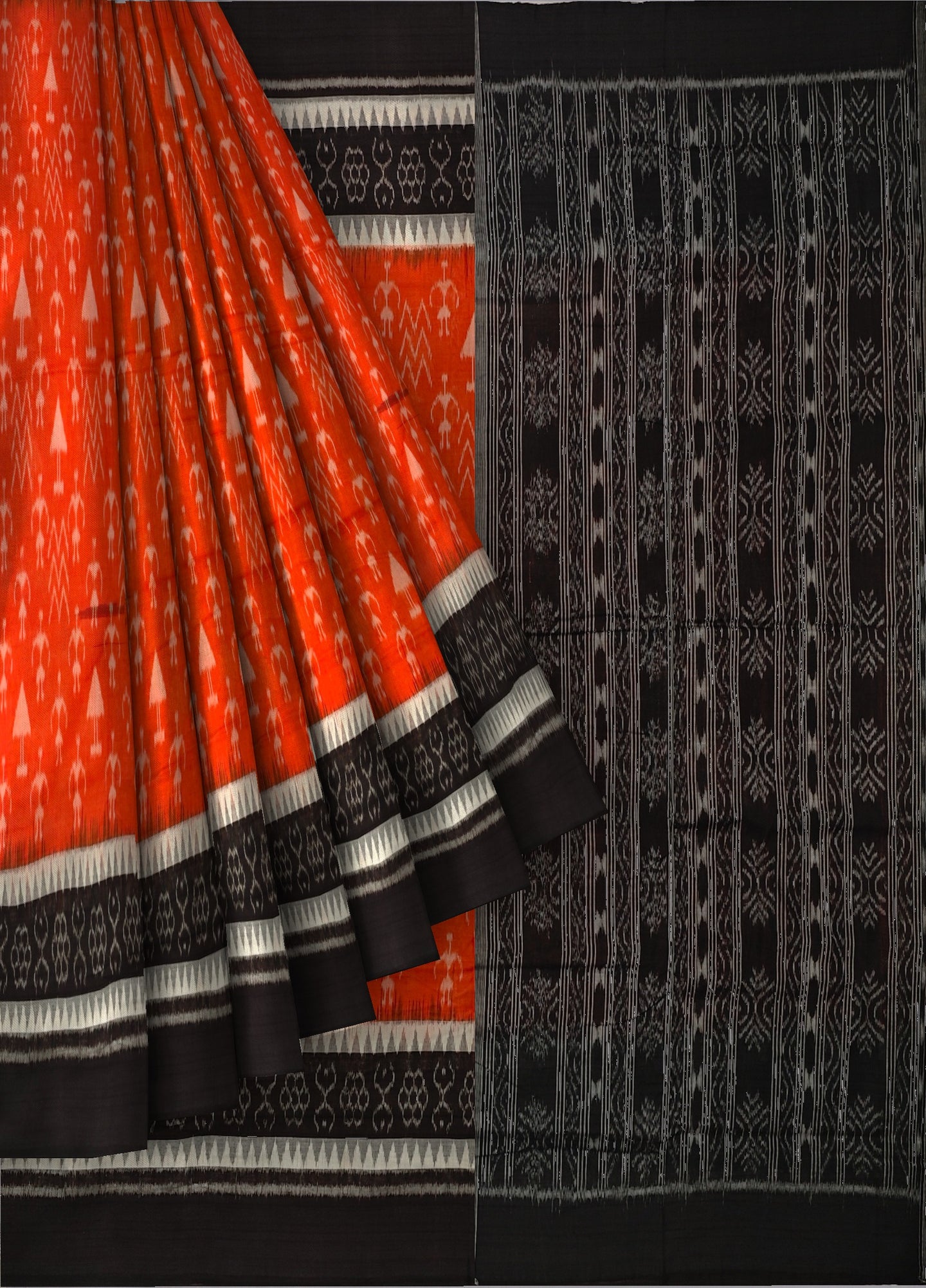 Orange Teracota Bandha Saree