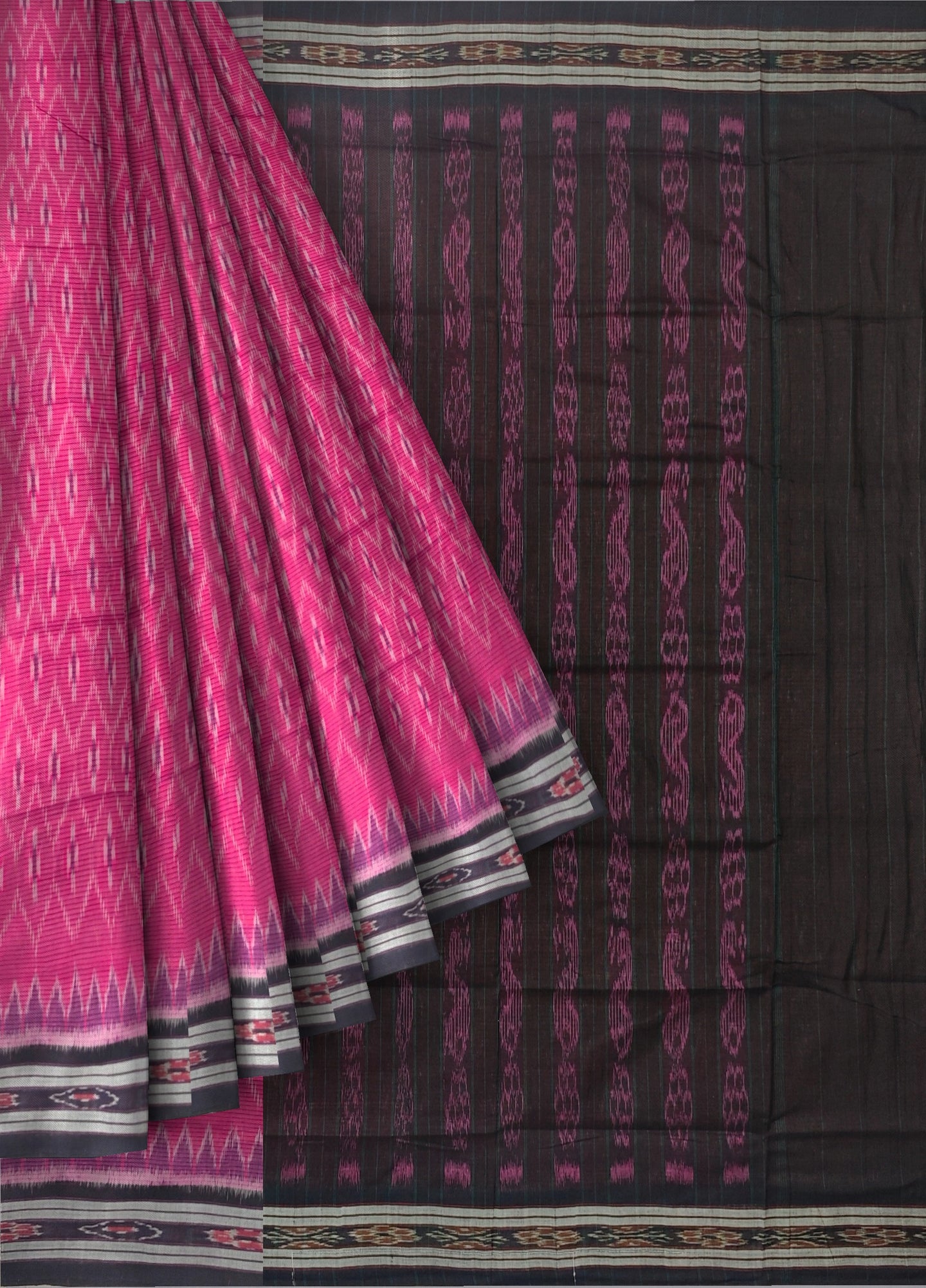 Onion Pink Mania Bandha Traditional Katiki Saree | Odisha Handloom GI Tagged | Devnika